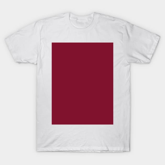 preppy abstract solid color wine red burgundy T-Shirt by Tina